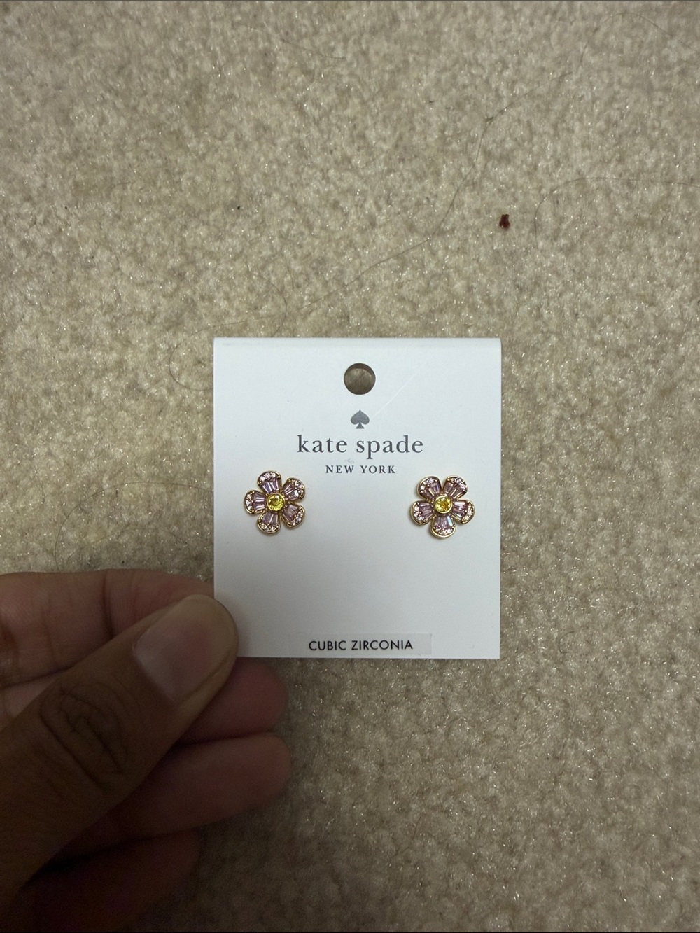 kate spade Pink and gold Flower Stud Earrings